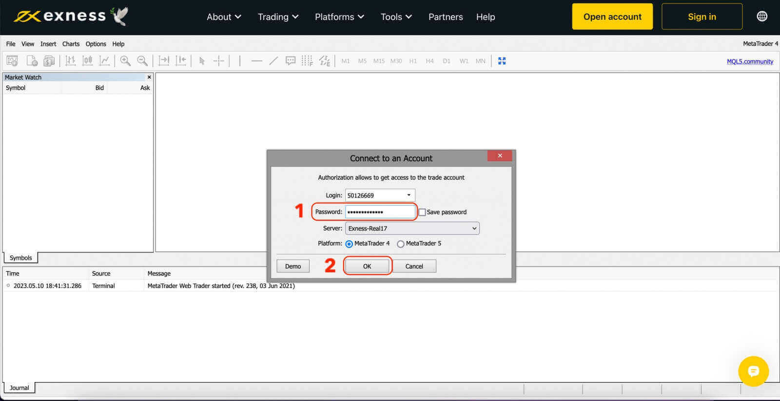 So melden Sie sich bei Exness an und bestätigen Ihr Konto So melden Sie sich bei Exness an und bestätigen Ihr Konto