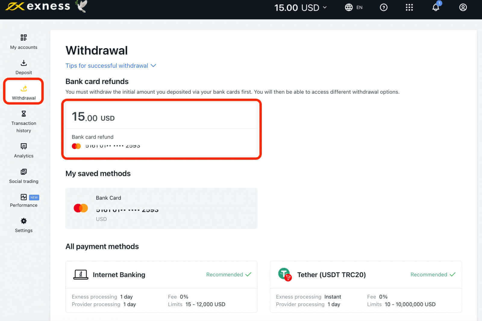 Kif tiffirma u tirtira minn Exness